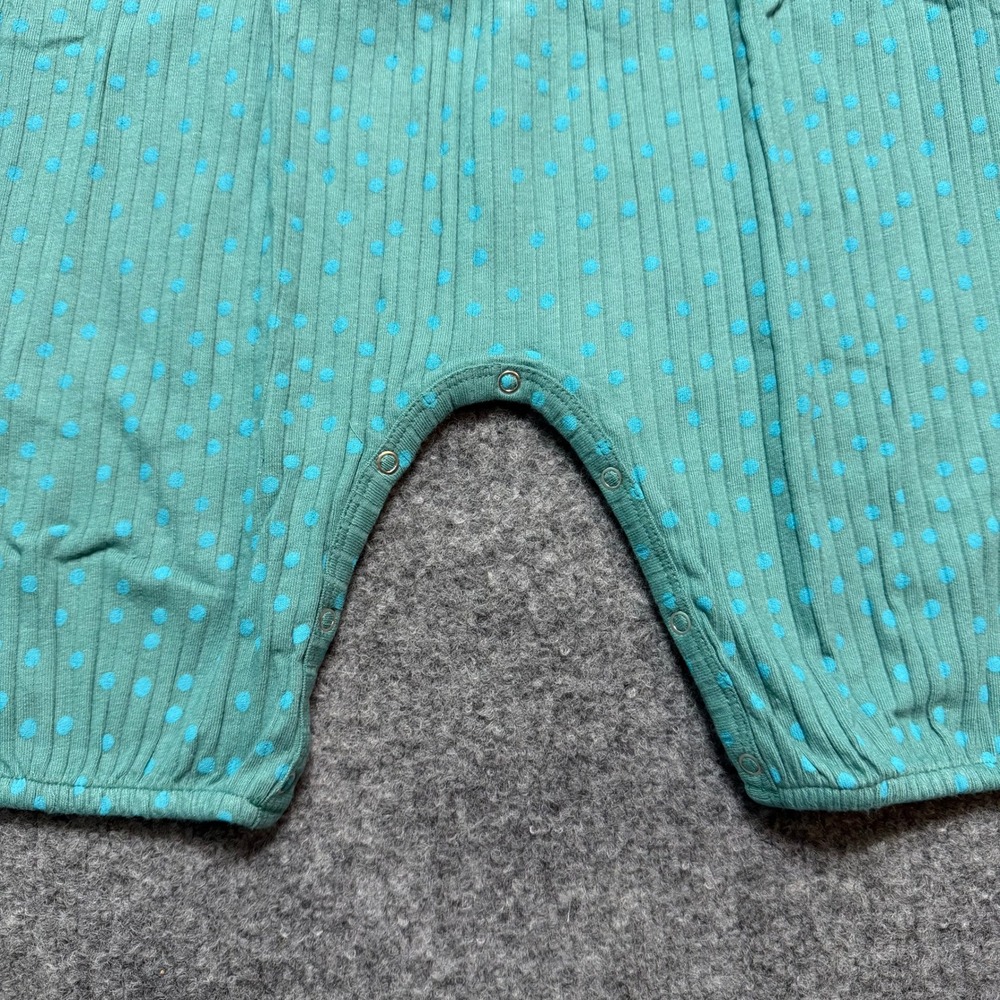 KATE QUINN Turquoise Dot Skinny Strap‎ Jumpsuit Organic Cotton Rib 18-24 Months - Picture 3 of 6
